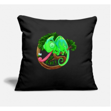 Blendy The Chameleon Black Pillow